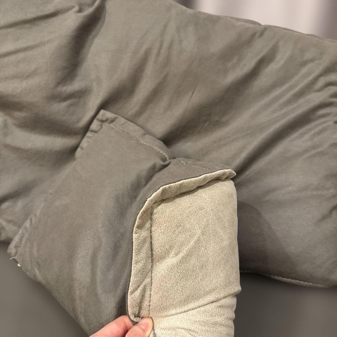 グレー2人掛けファブリックソファ　　おしゃれソファ長椅子