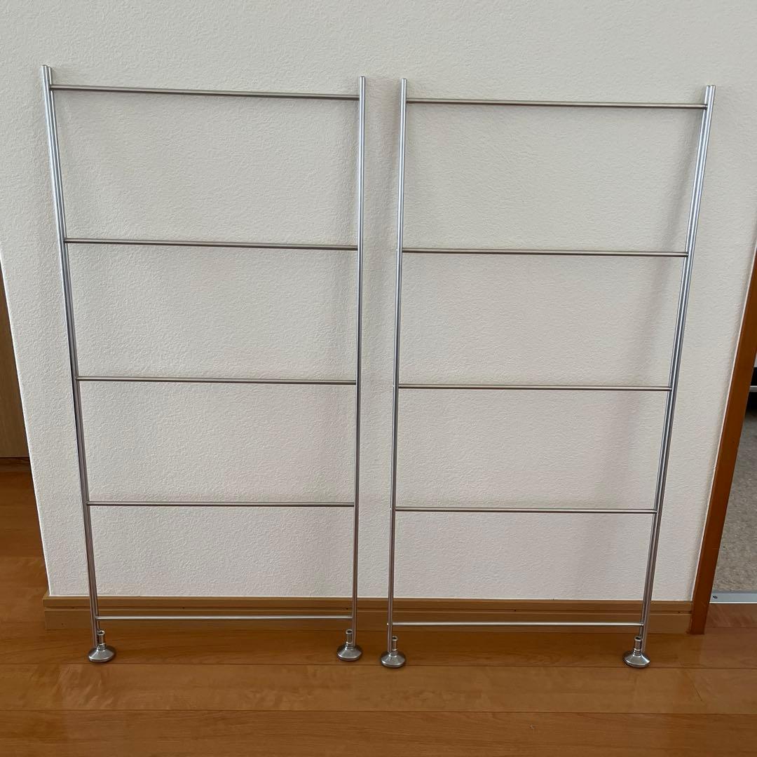 【無印良品】ステンレスユニットシェルフ　帆立・小高さ８３ｃｍ　クロスバー　セット