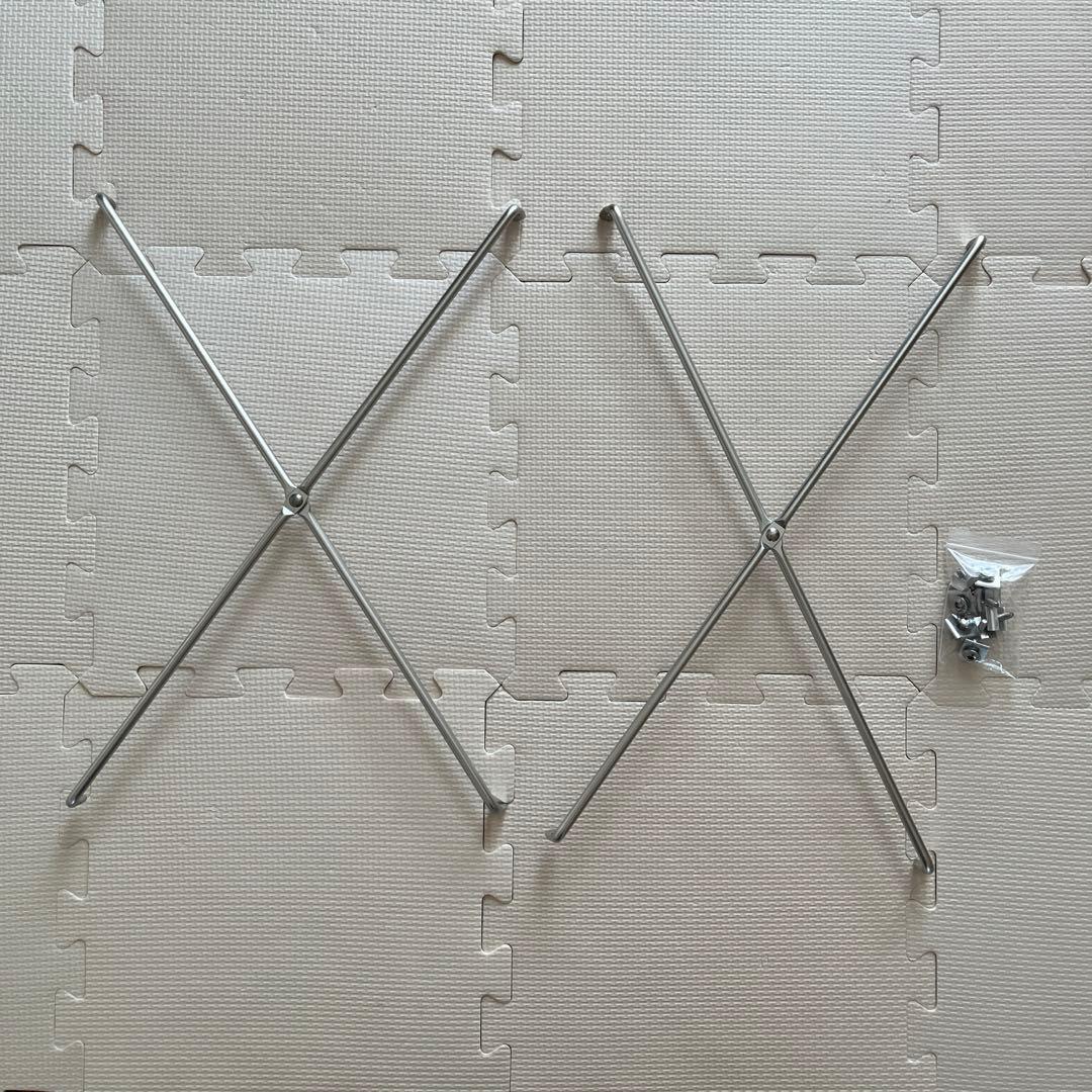 【無印良品】ステンレスユニットシェルフ　帆立・小高さ８３ｃｍ　クロスバー　セット