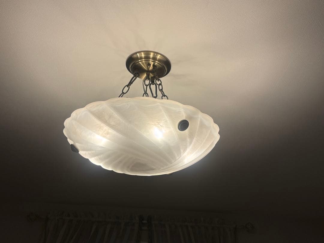 シェル型ガラスシェードシャンデリア　イタリア