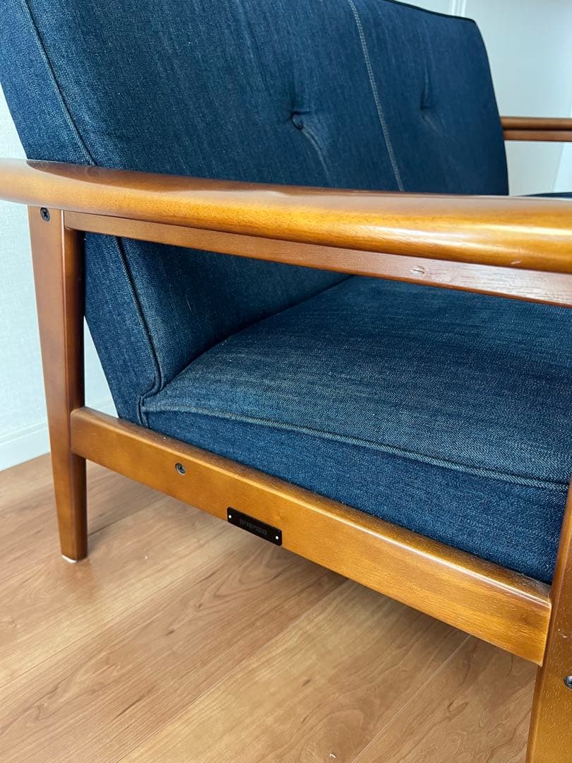 【100台 限定生産】カリモク60 カイハラデニム Kチェア2人掛け　ソファ