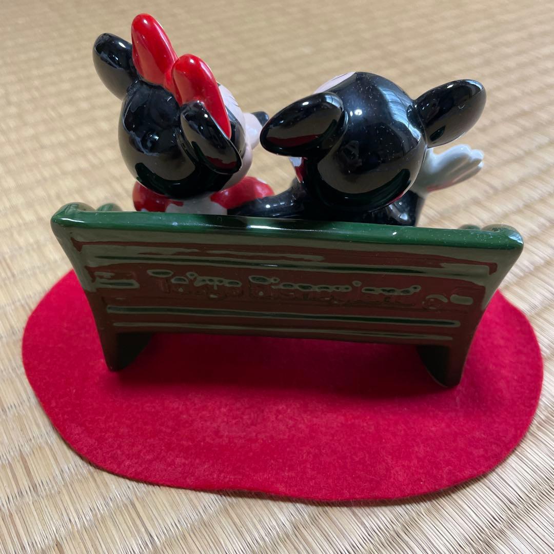 東京ディズニーランド 陶器製 ミッキーマウス&ミニーマウス ベンチ