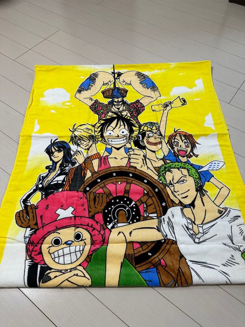 タグ付き ワンピース キャラクターバスタオル73㎝✖️150㎝ 大判バス