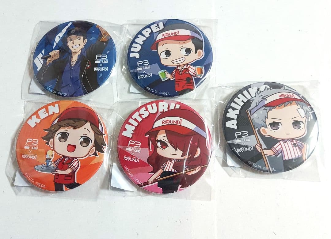 ペルソナ3 リロード P3R ラウンドワン 缶バッジ 順平 美鶴 真田 天田
