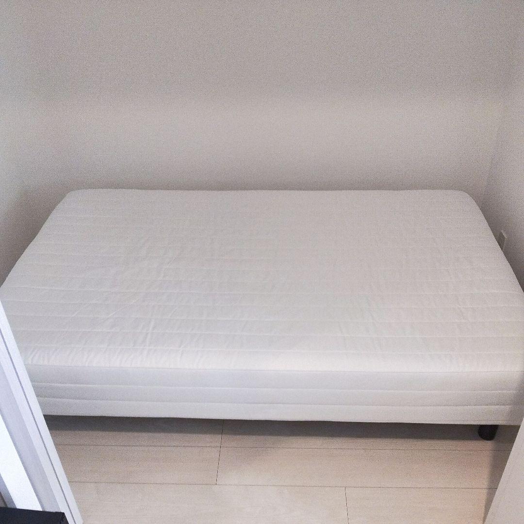 無印良品　脚付マットレス・高密度ポケットコイル・セミダブル（洗えるカバー)