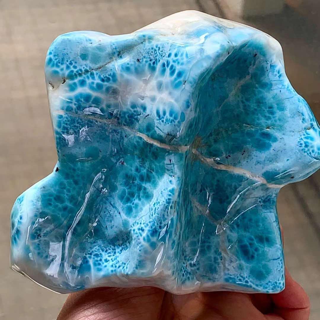 961.9g 天然無処理　ラリマー  置物(原石)