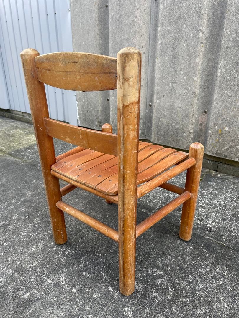 ビンテージ/USA/アメリカ製/木製/チャイルドチェア/ウッドチェア/椅子/②