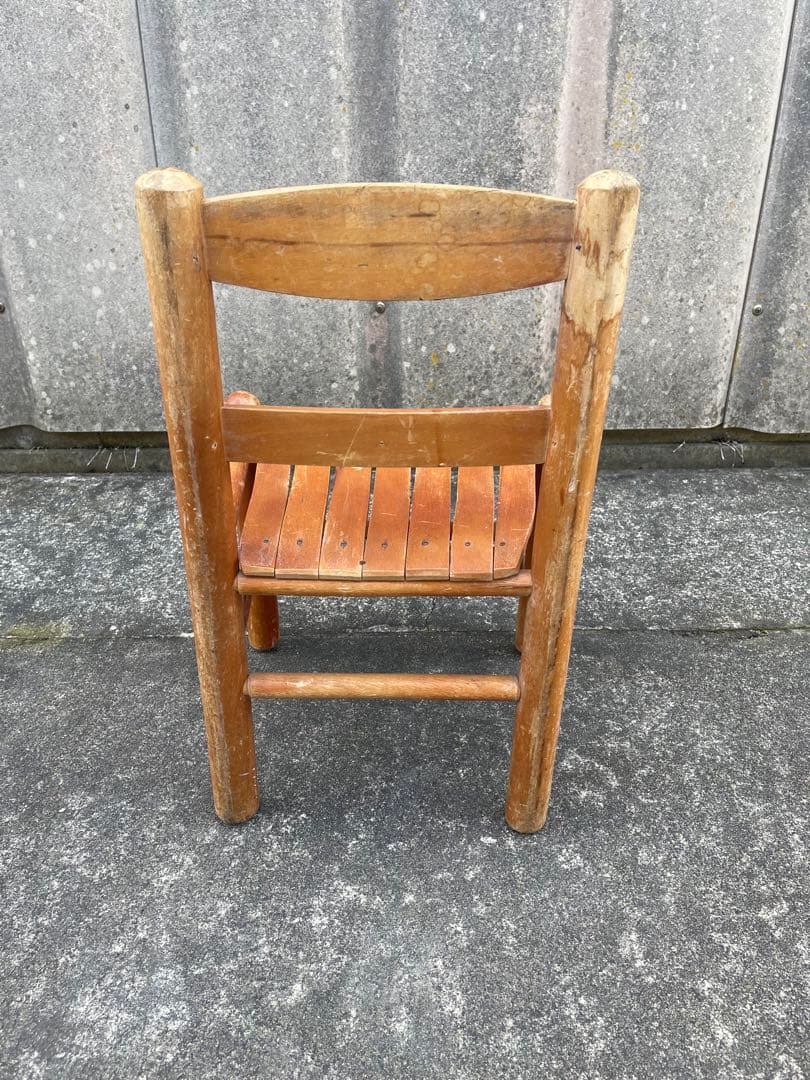 ビンテージ/USA/アメリカ製/木製/チャイルドチェア/ウッドチェア/椅子/②