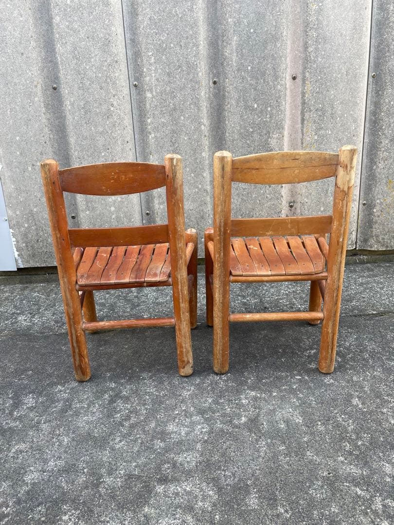 ビンテージ/USA/アメリカ製/木製/チャイルドチェア/ウッドチェア/椅子/②