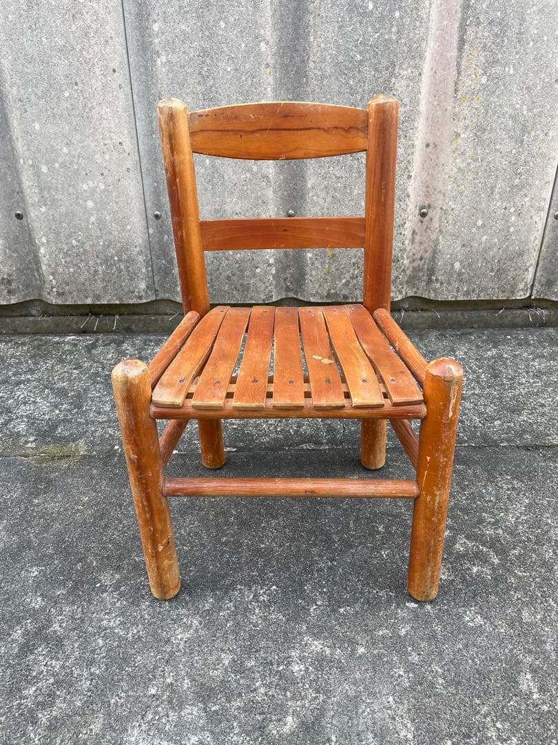 ビンテージ/USA/アメリカ製/木製/チャイルドチェア/ウッドチェア/椅子/②