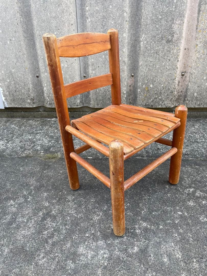 ビンテージ/USA/アメリカ製/木製/チャイルドチェア/ウッドチェア/椅子/②