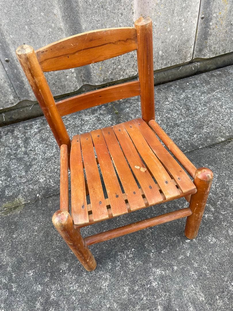 ビンテージ/USA/アメリカ製/木製/チャイルドチェア/ウッドチェア/椅子/②