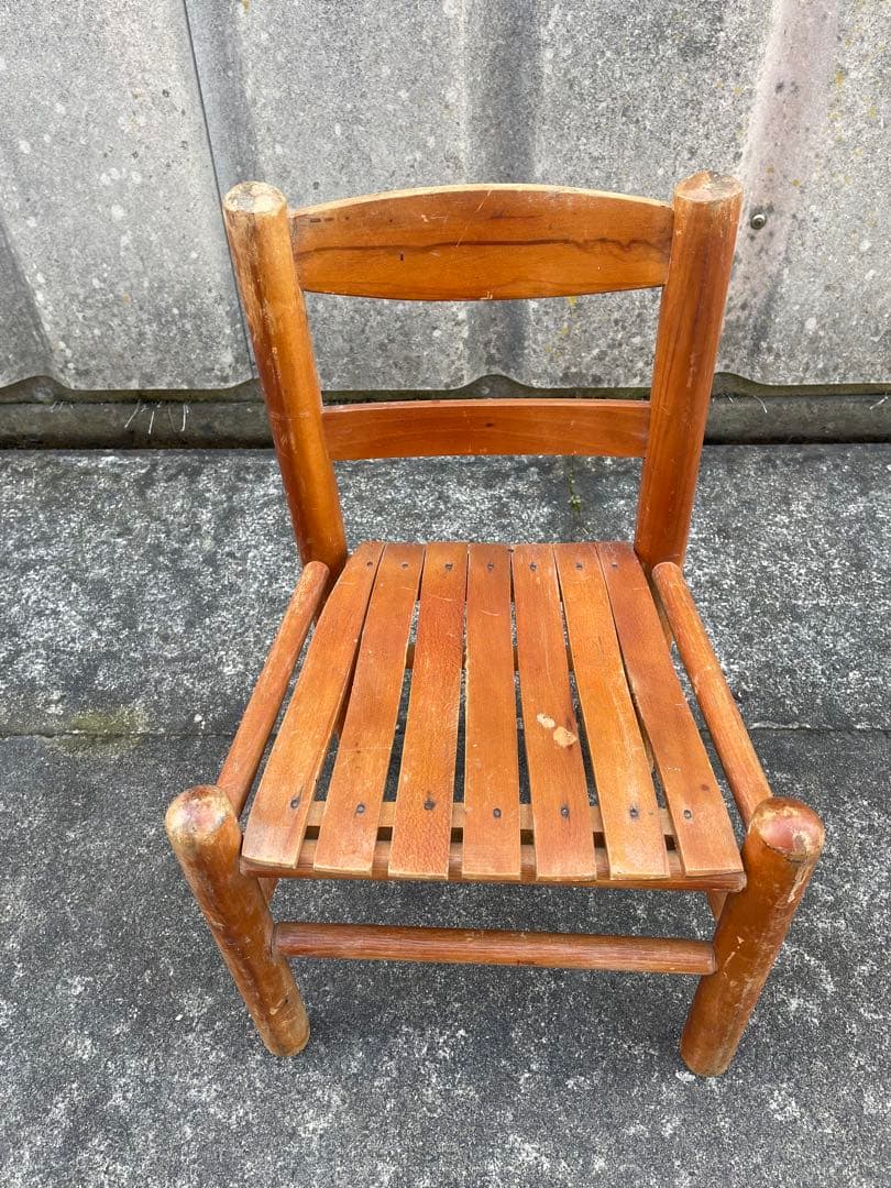 ビンテージ/USA/アメリカ製/木製/チャイルドチェア/ウッドチェア/椅子/②