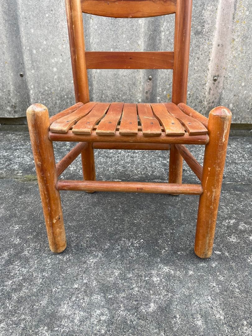 ビンテージ/USA/アメリカ製/木製/チャイルドチェア/ウッドチェア/椅子/②