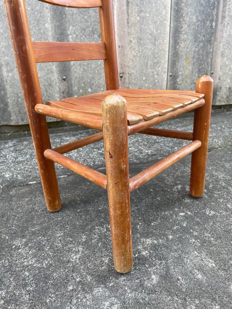 ビンテージ/USA/アメリカ製/木製/チャイルドチェア/ウッドチェア/椅子/②