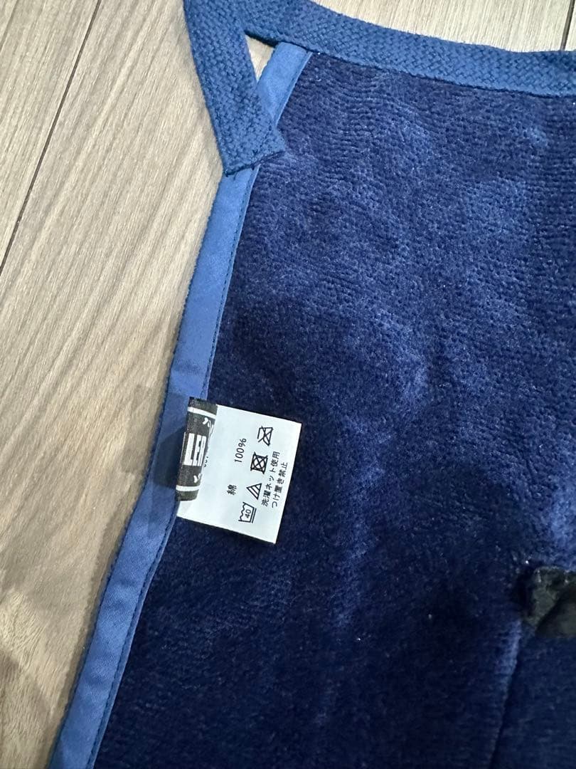 フェイラー　ハイジ　エプロン　ネイビー　学校フェイラー　刺繍エプロン　大人用