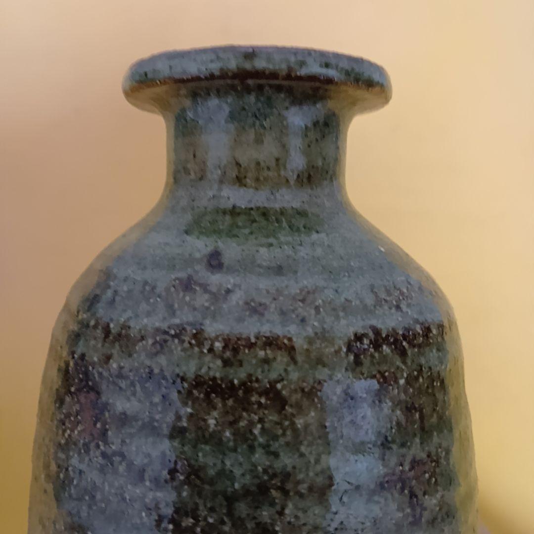 【骨董品】加藤舜陶 灰釉花生 花瓶 花入 共箱 茶道具ほぼ未使用‼️陶芸 美術品