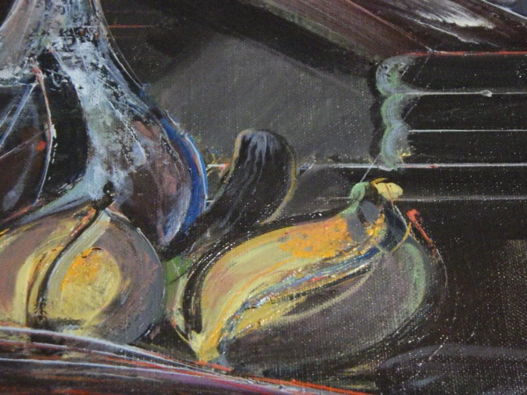 真作 大きい一点物 油彩 肉筆 奥田紘 静物 直筆サイン カード 高島屋 額装