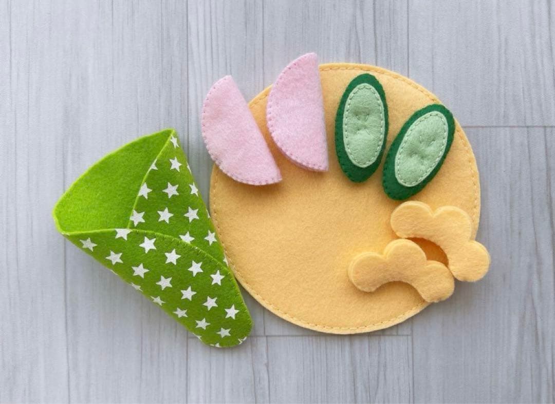クレープセット フェルト おままごと ハンドメイド《サラダ系》 オーダー