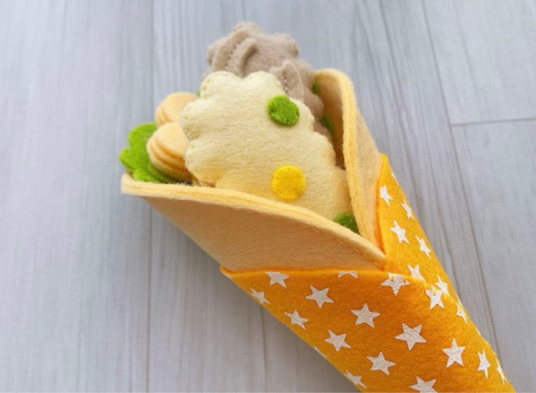 クレープセット フェルト おままごと ハンドメイド《サラダ系》 オーダー