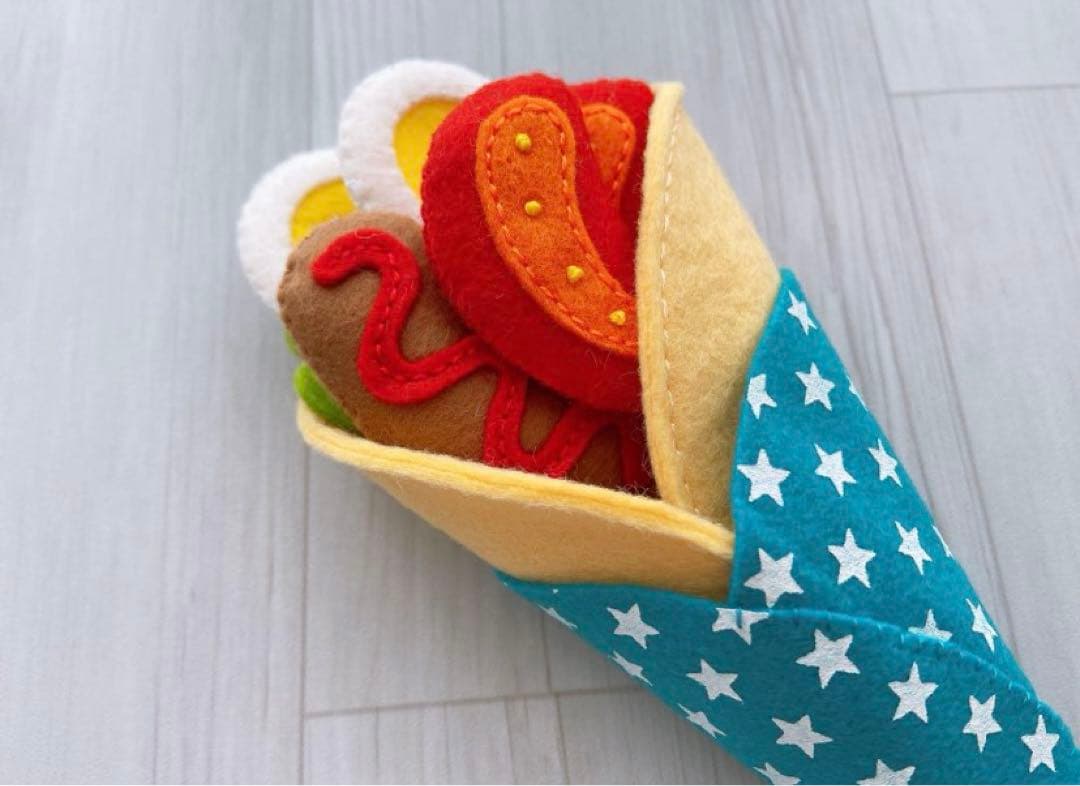 クレープセット フェルト おままごと ハンドメイド《サラダ系》 オーダー