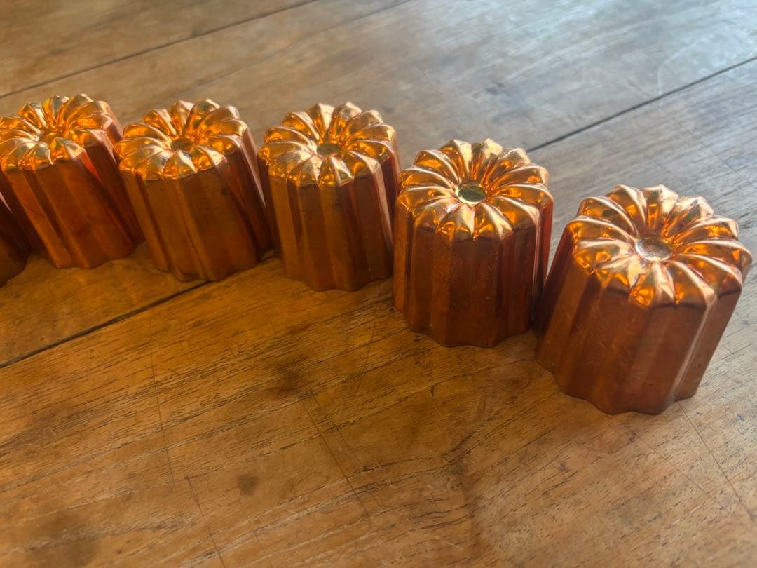 カヌレ型　大　10個セット銅製　浅井商店製菓焼型