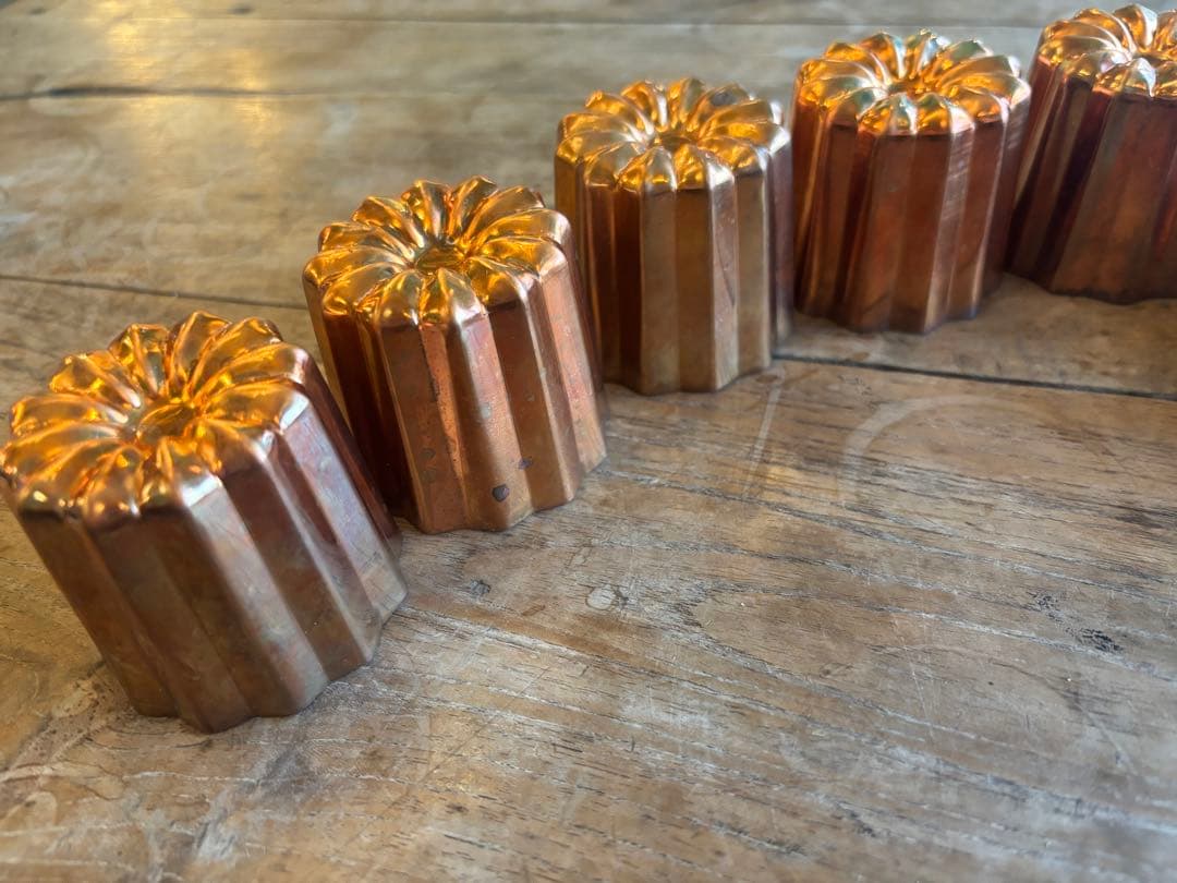 カヌレ型　大　10個セット銅製　浅井商店製菓焼型