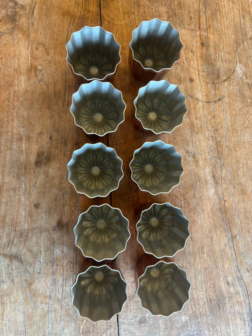 カヌレ型　大　10個セット銅製　浅井商店製菓焼型