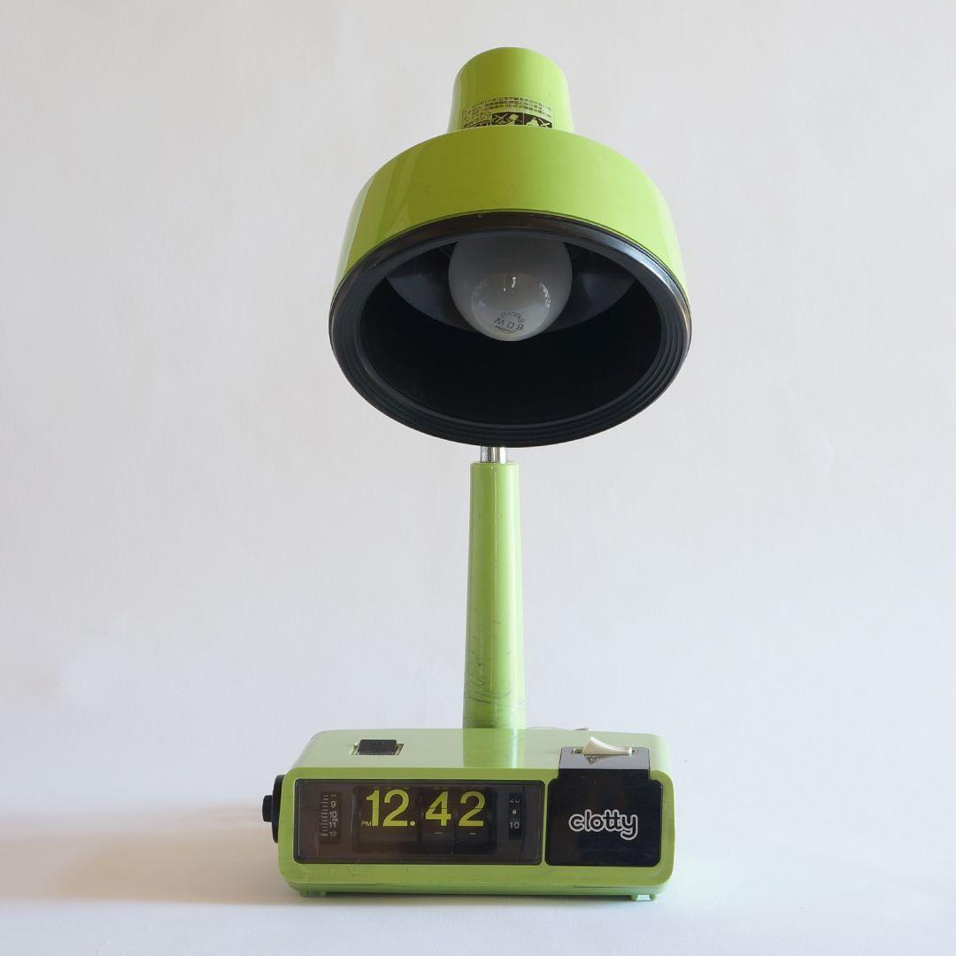 東芝 パタパタ時計 デスクランプ ブルーソフトランプ IL-1502GR レトロ