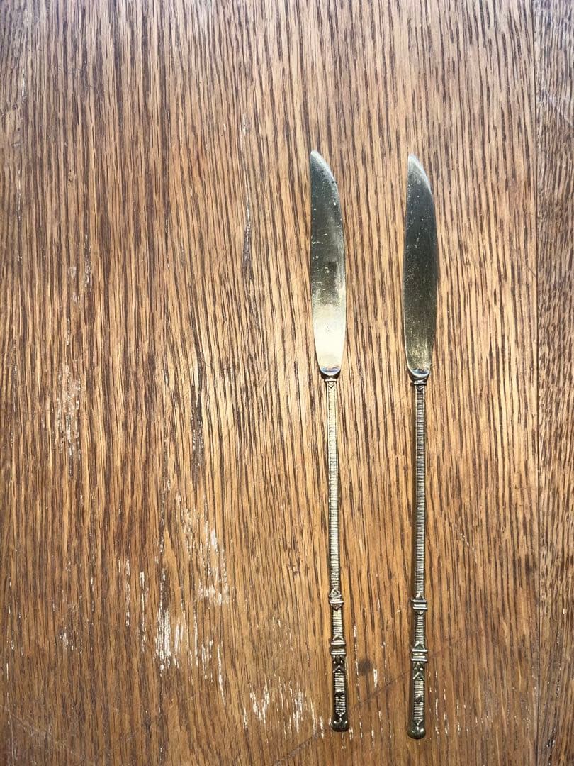 日渓美佐江 真鍮カトラリー デザートナイフ 2本セット