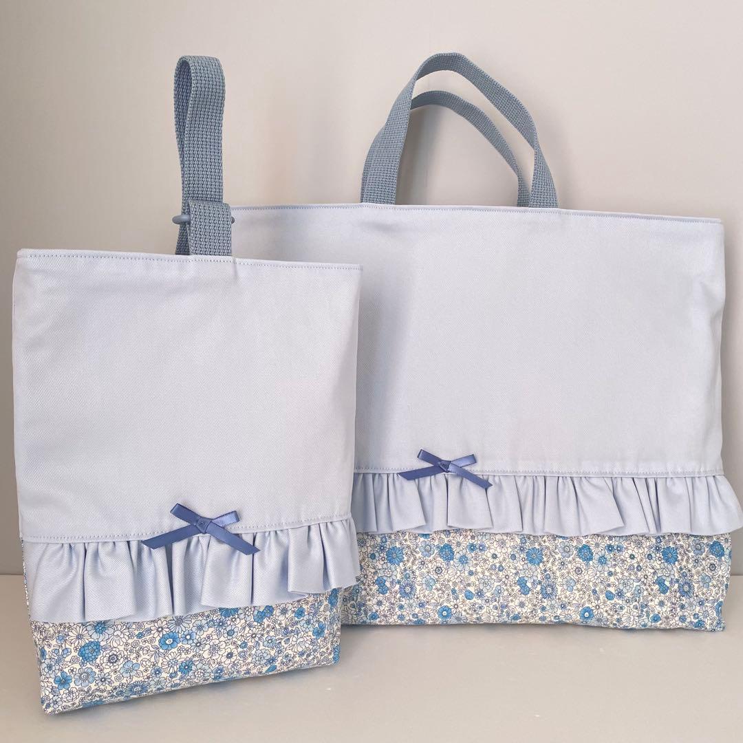 ななみ　小花柄ブルー　入学セット