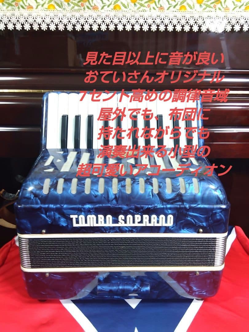 美品即演奏可）TAMBO SOPRANO アコーディオン 青【信頼の日本製