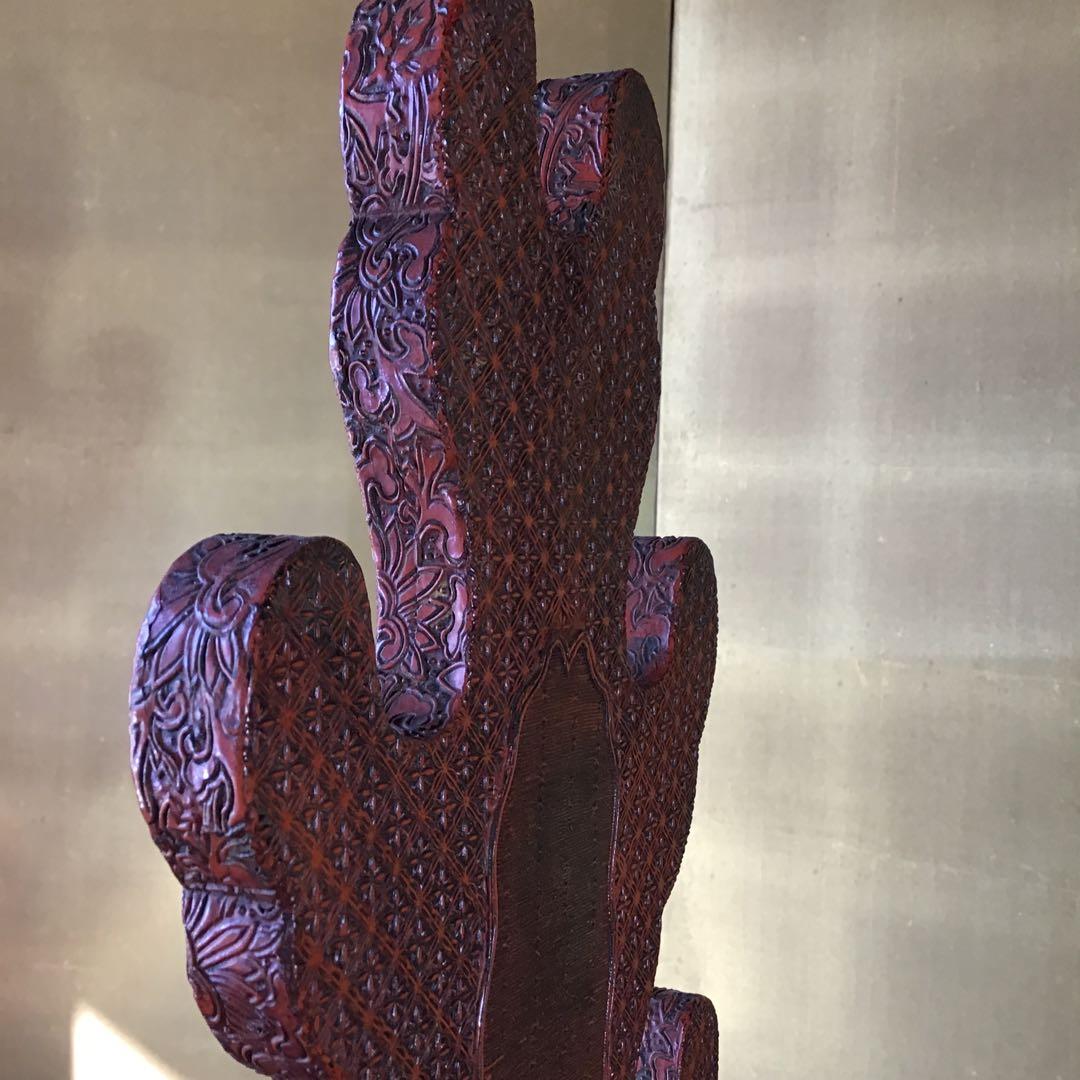 美術館級　極細堆朱　七本掛　刀掛　江戸期桐箱付　江戸期保証　希少　　　　Z3