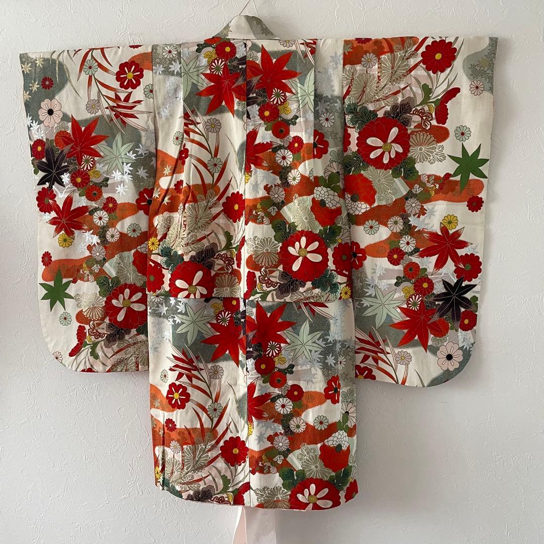 七五三　6歳〜7歳向き　アンティークお着物セット