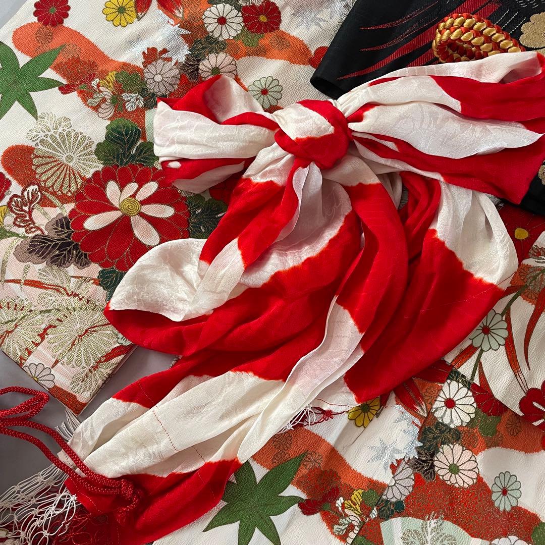 七五三　6歳〜7歳向き　アンティークお着物セット