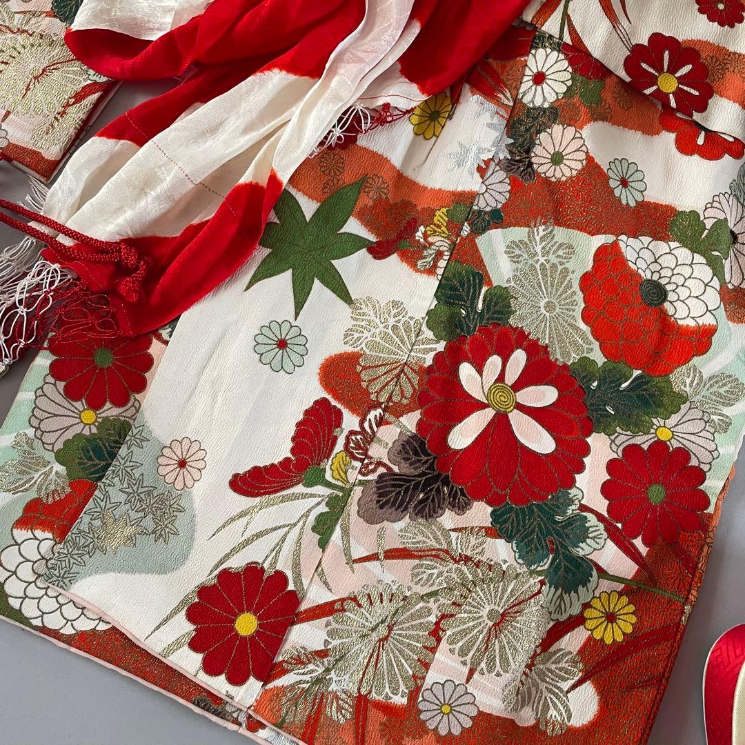 七五三　6歳〜7歳向き　アンティークお着物セット