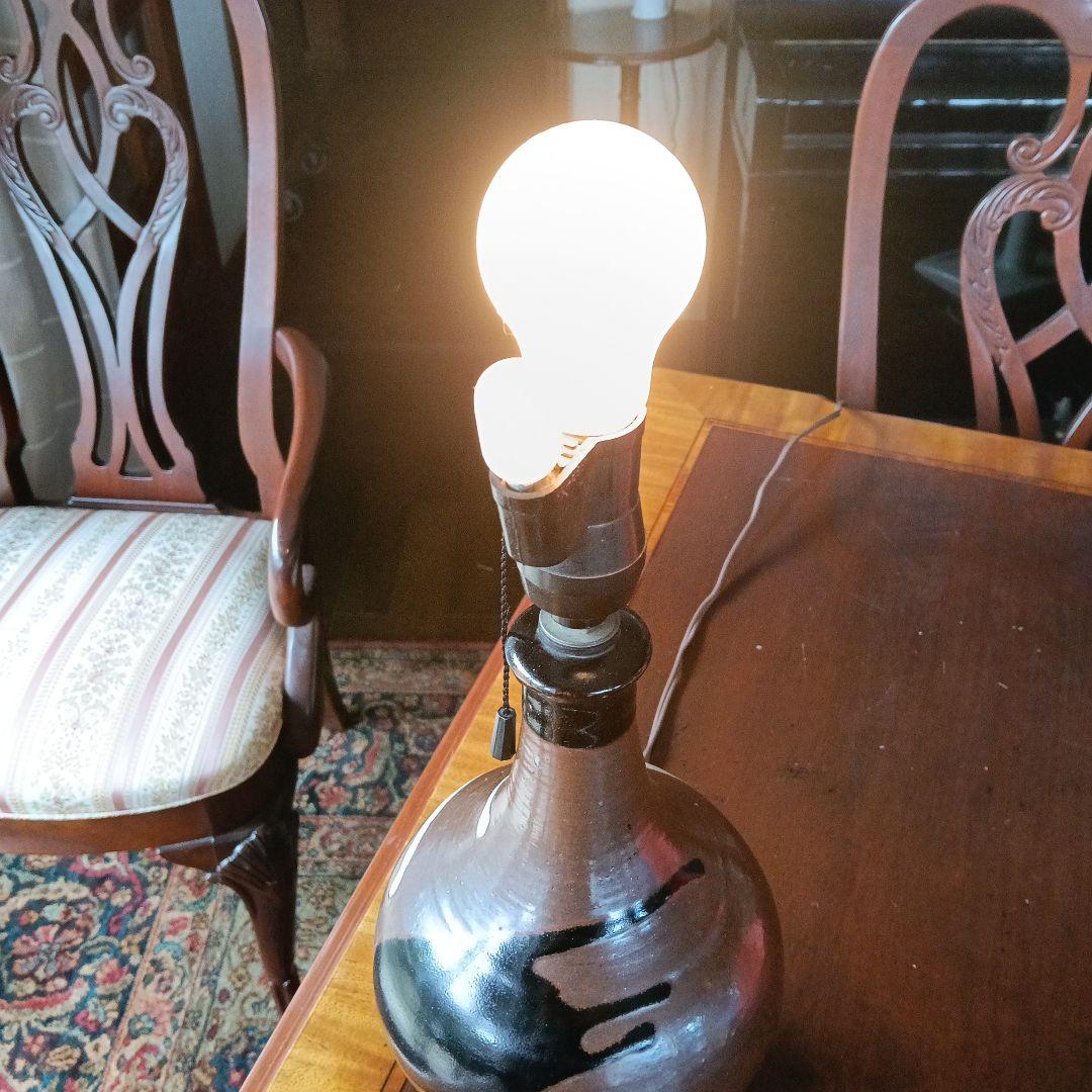 陶器製ランプ（ランプシェードは付きません）　窯印有