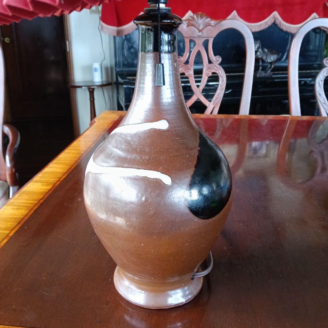 陶器製ランプ（ランプシェードは付きません）　窯印有