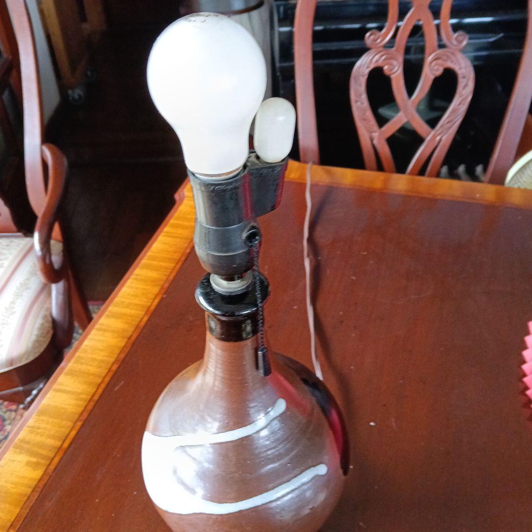陶器製ランプ（ランプシェードは付きません）　窯印有