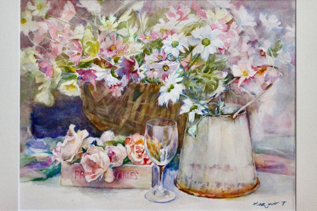 花乙女コレクション【滝田一雄　コスモスのある静物】購入金額より60％お値引き！！