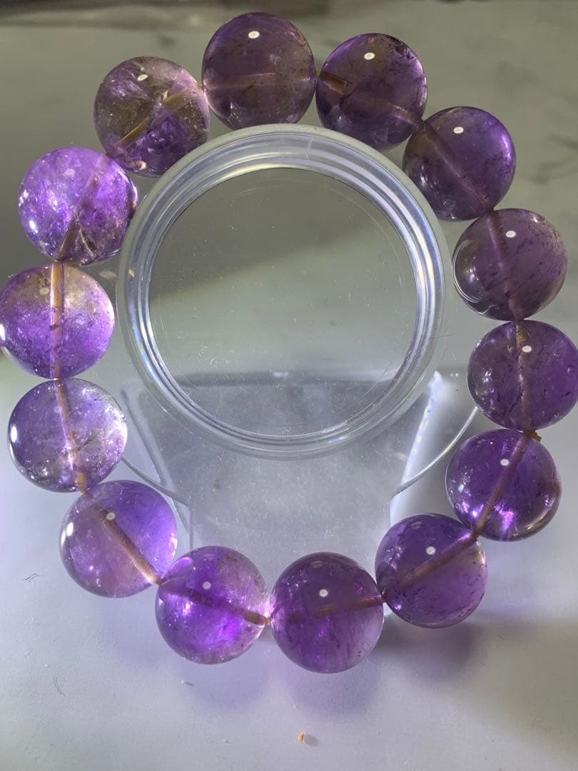 アメトリン ビーズブレスレット　17ミリ　内径18.5 高品質