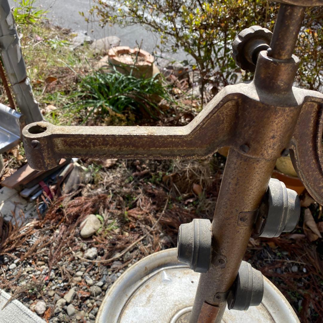 ビンテージ　昭和レトロ　シェービングスタンド　ミラー　鏡　床屋　シャビー