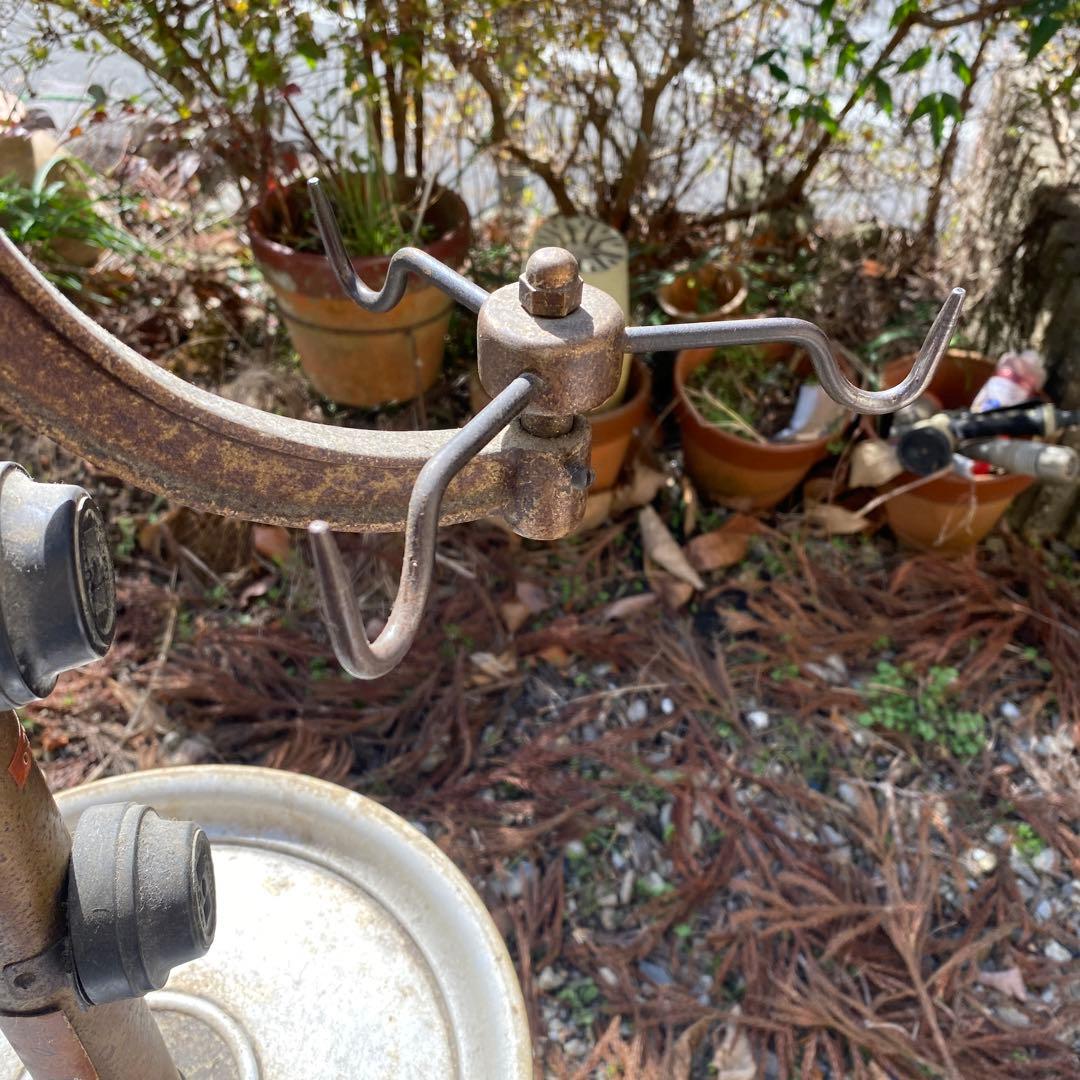 ビンテージ　昭和レトロ　シェービングスタンド　ミラー　鏡　床屋　シャビー