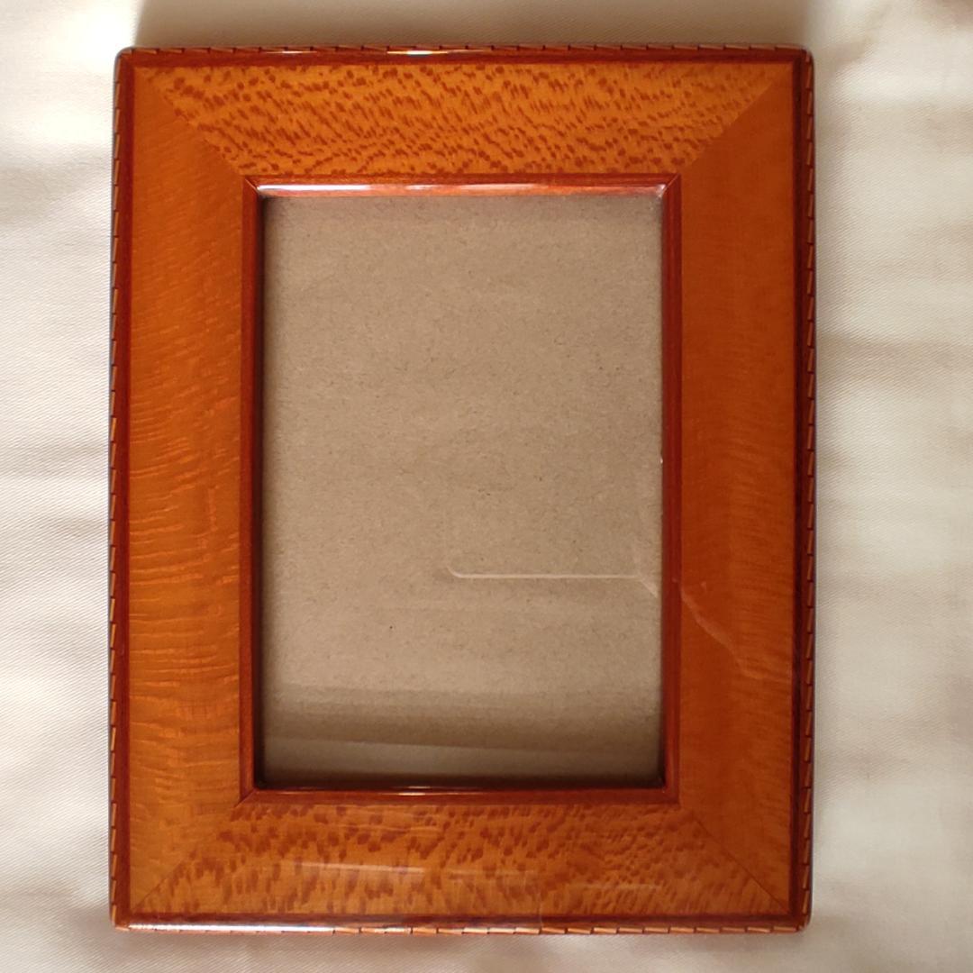 【希少】HERMES フォトスタンド　マホガニーラッカー　ステッチ模様