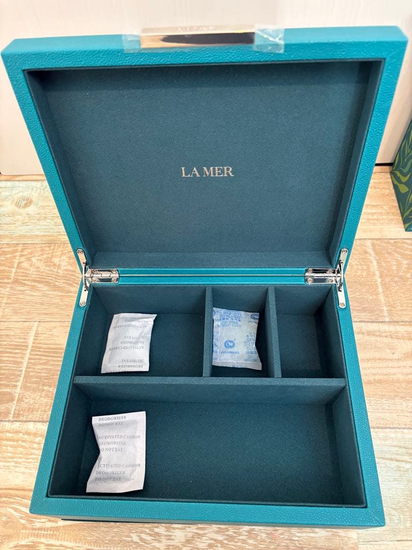 新品 箱シート付 LA MER ラ・メール 青 ジュエリーボックス 収納