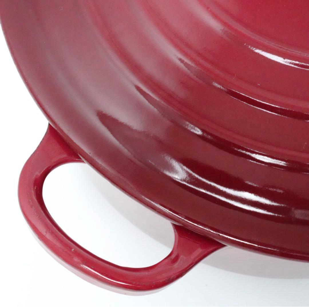 美品】LE CREUSET ココット ロンド バーガンディ 24cm - メルカリ