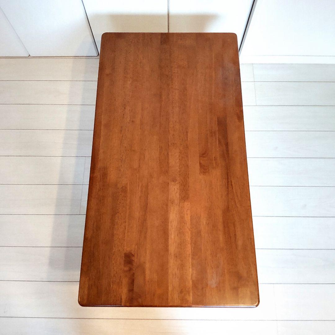 オールドカリモ゙ク　ヴィンテージ　ラタン　棚付き　無垢材　天然木　ローテーブル