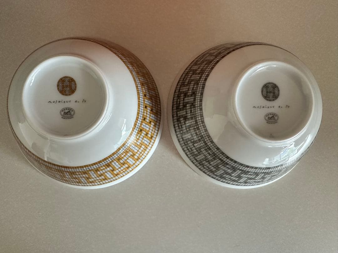 エルメス　モザイク24 ライスボウル　茶碗　ニ個セット