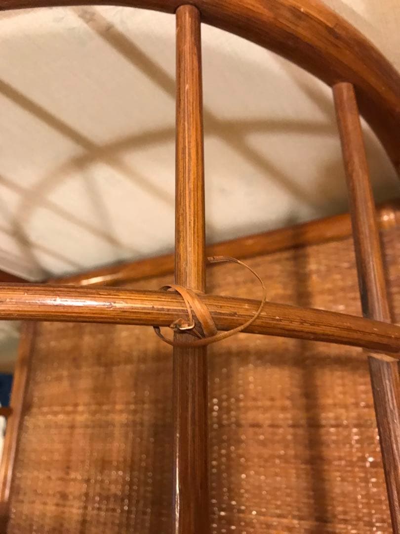 ラタン製　ブラウンラック　籐の家具