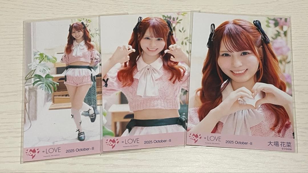 ♡=LOVE イコラブ 大場花菜 生写真 ラブソングに襲われる コンプ